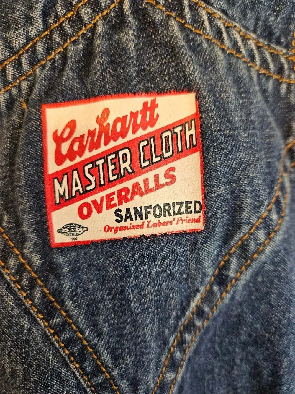 Carhartt Master Cloth Denim Overalls Size Youth 7 Blue Jeans Workwear